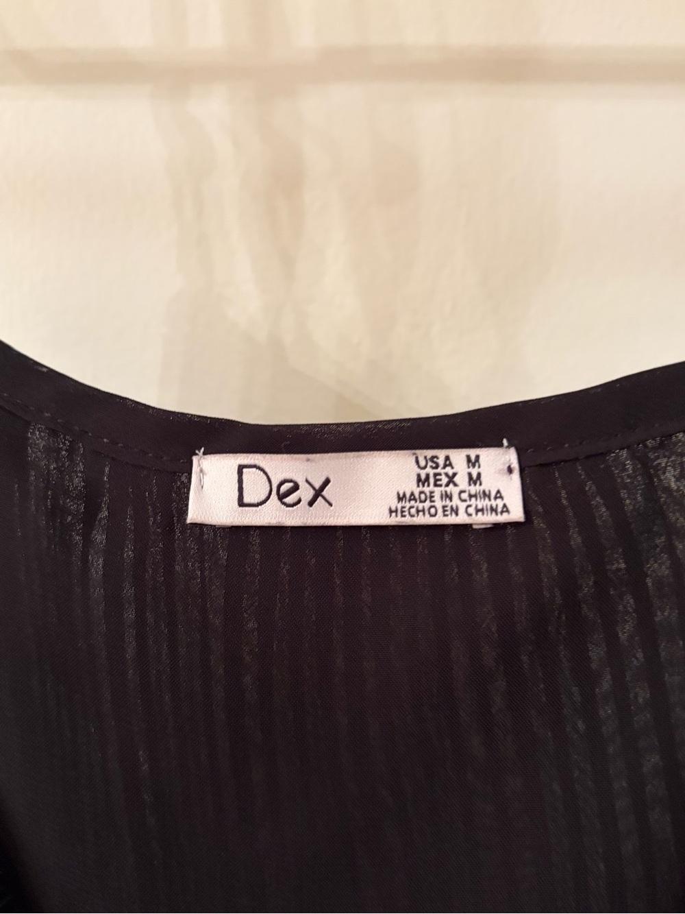 Dex Black pleated Textured Blouse